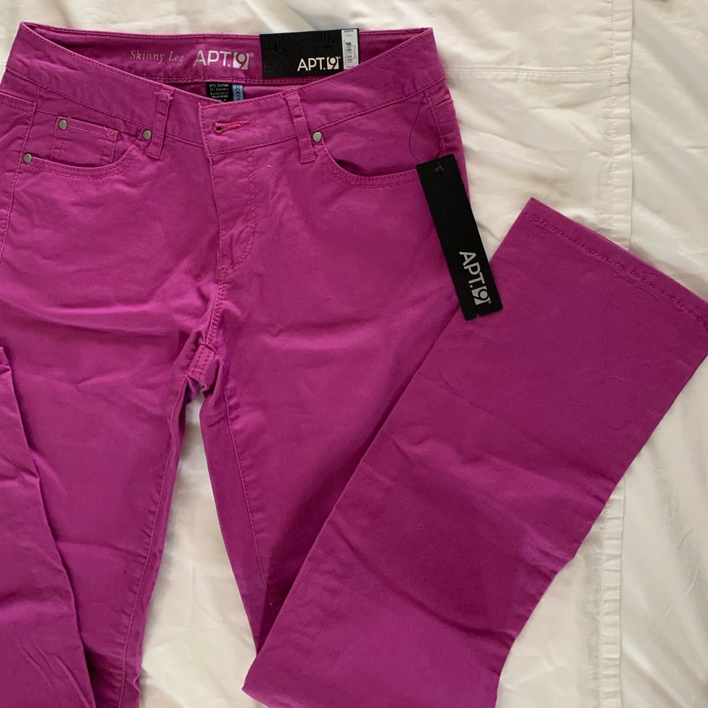 Apt. 9 Magenta Skinny Fit Jeans